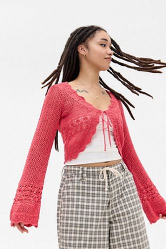 Cardigan UO Rhodes à nouer devant avec points fantaisie par en taille: XS - Urban Outfitters - Modalova
