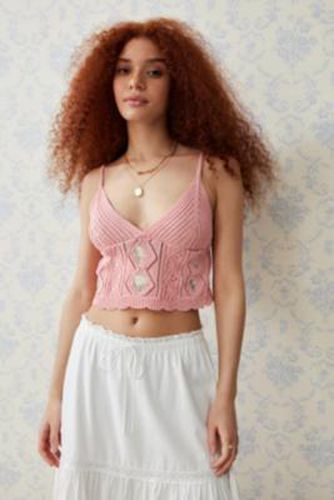 Gigi Embroidered Knit Cami Top en Pink taille: XS - Kimchi Blue - Modalova