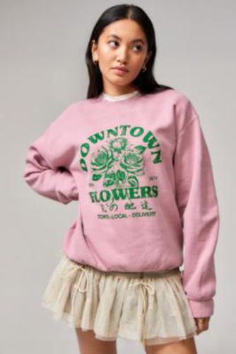 Sweat-shirt UO Fleurs du Centre-ville par en Rose taille: XS - Urban Outfitters - Modalova