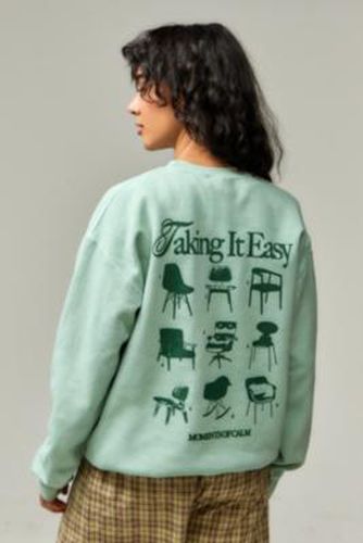 Sweatshirt UO Prends-le Facile par en Vert taille: XS - Urban Outfitters - Modalova