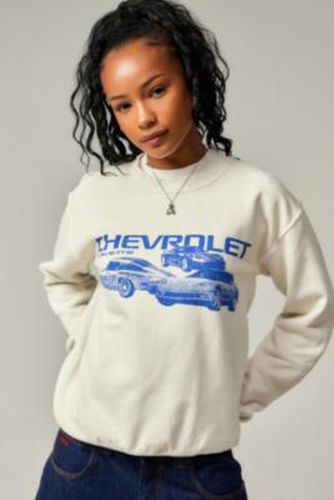Sweat-shirt Chevrolet UO en Crème taille: XS - Urban Outfitters - Modalova