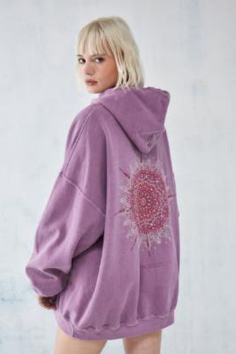 UO - Robe à capuche avec motif géométrique violette par taille: Small/Medium - Urban Outfitters - Modalova