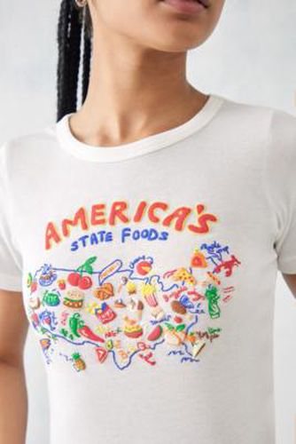UO - T-shirt court America's State Food - Urban Outfitters - Modalova