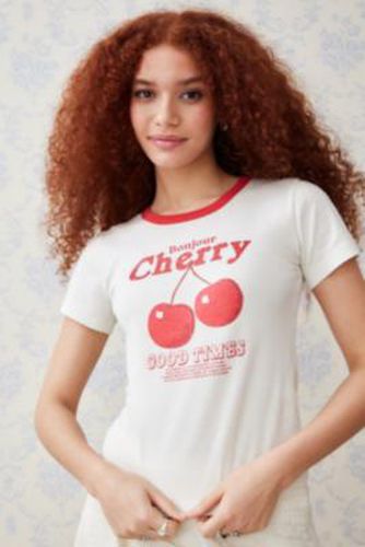 UO - T-shirt raccourci Bonjour Cherry par en taille: XS - Urban Outfitters - Modalova