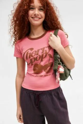 T-shirt bébé à bords contrastants UO Cherry Pop par en taille: XS - Urban Outfitters - Modalova