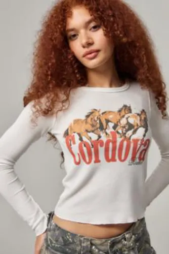 Haut en maille gaufrée cheval UO Cordova par en taille: TTP - Urban Outfitters - Modalova