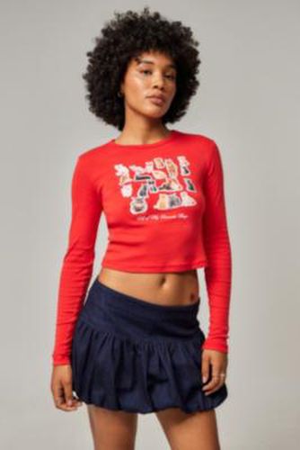 T-shirt manches longues autocollants chat UO par en taille: XS - Urban Outfitters - Modalova