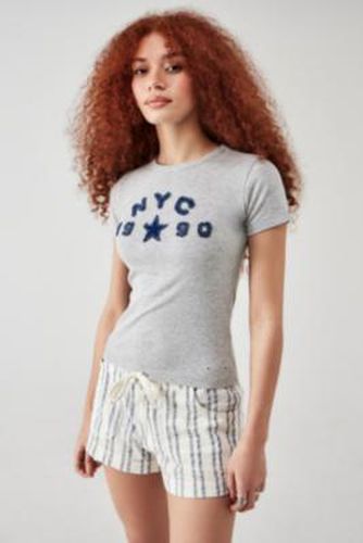 T-shirt court NYC 1990 gris taille: XS - BDG - Modalova