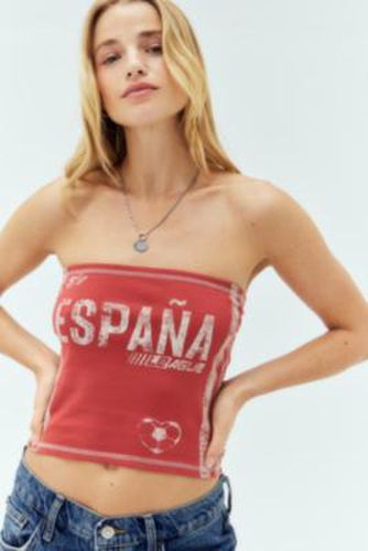 UO - Haut bandeau à imprimé Espana en Rouge taille: Large - Urban Outfitters - Modalova
