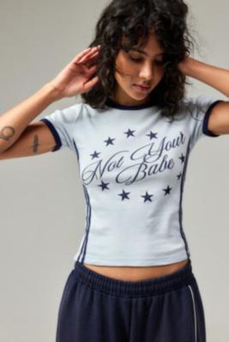 T-shirt UO Pas Ta Meuf par en Bleu Clair taille: Small - Urban Outfitters - Modalova