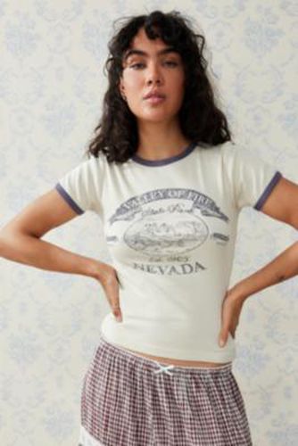 T-shirt à bords contrastants UO Nevada par en Crème taille: XS - Urban Outfitters - Modalova