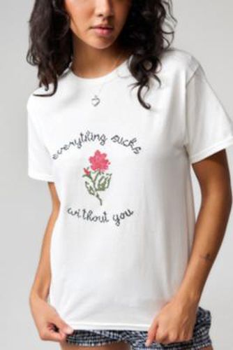 UO - T-shirt Everything Sucks Without You par en Blanc taille: Small/Medium - Urban Outfitters - Modalova