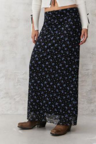 UO - Jupe longue en maille à motifs floraux - par taille: 2XS - Urban Outfitters - Modalova