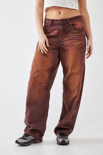 Jean boyfriend Logan en velours côtelé bordeaux taille: 28W 32L - BDG - Modalova
