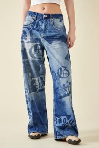 Laser Print Mid-Wash Jaya Baggy Jeans en taille: 26W 32L - BDG - Modalova