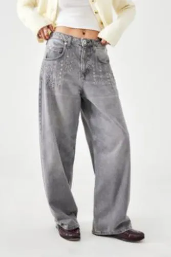 Jeans baggy gris à aillets Jaya en taille: 24 l 32L - BDG - Modalova