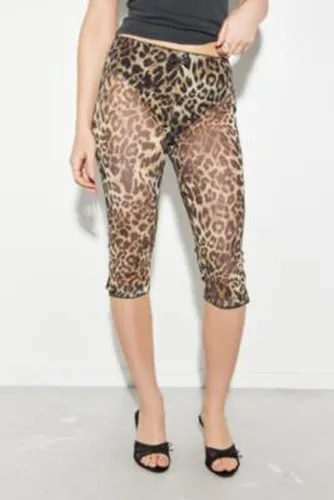Pantalon Capri en Maille à Imprimé Léopard UO par en taille: XS - Urban Outfitters - Modalova