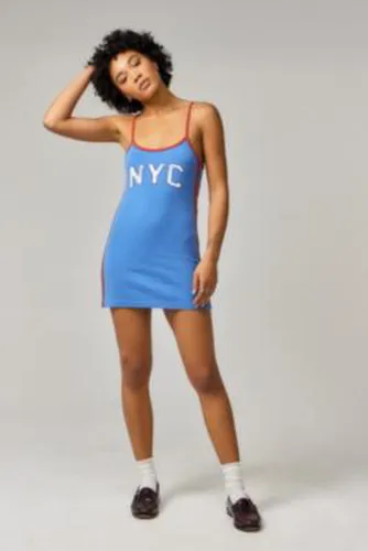 UO - Mini robe caraco NYC par en Bleu taille: 2XS - Urban Outfitters - Modalova