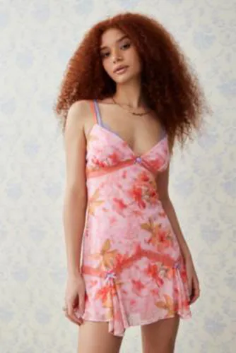 Robe Mini Asymétrique UO Lana par en Rose taille: 2XS - Urban Outfitters - Modalova