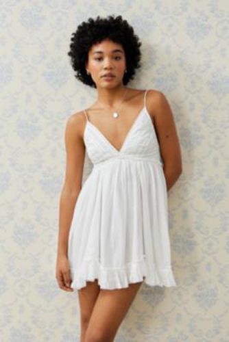 Elsie Babydoll Mini Dress en White taille: 2XS - Kimchi Blue - Modalova