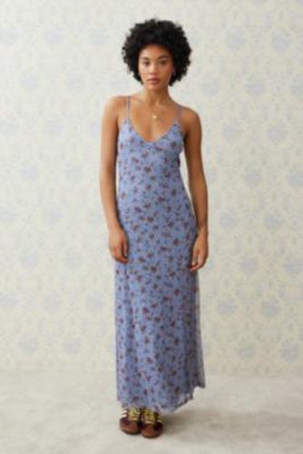 UO - Robe longue en tulle imprimé floral par en Bleu taille: 2XS - Urban Outfitters - Modalova