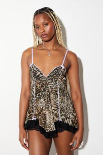 UO Leighton Leopard Print Playsuit par en taille: XS - Urban Outfitters - Modalova