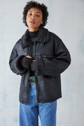 Blouson d'aviateur à fermeture à glissière Borg Harry en Noir taille: Medium - BDG - Modalova