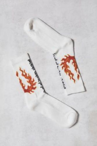 UO - Chaussettes motif flammes par en Blanc - Urban Outfitters - Modalova