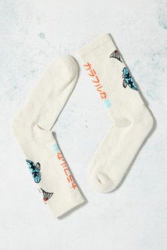 UO - Chaussettes en maille côtelée carpe koï par en taille: TAILLE UNIQUE - Urban Outfitters - Modalova