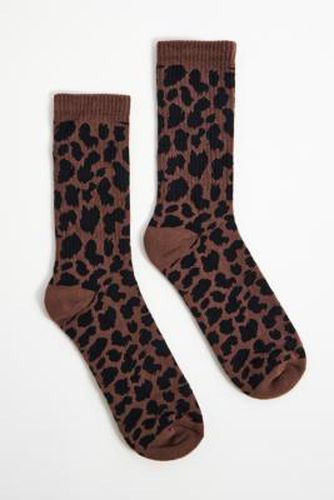 Chaussettes imprimé léopard UO par en taille: TAILLE UNIQUE - Urban Outfitters - Modalova