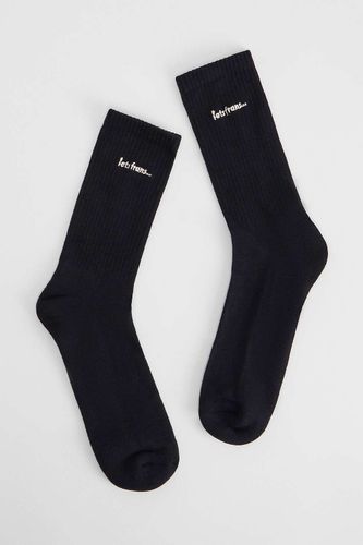 Iets frans. Chaussettes noires brodées en taille: TAILLE UNIQUE - iets frans... - Modalova