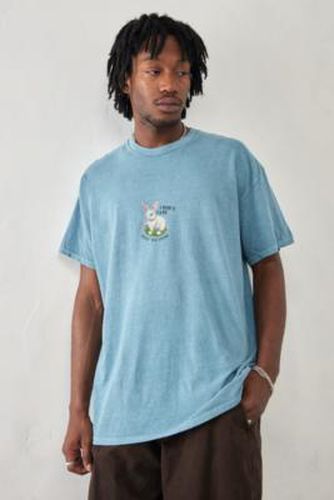 UO - T-shirt motif lapin « I Don't Care » couleur bleu sarcelle par taille: Medium - Urban Outfitters - Modalova