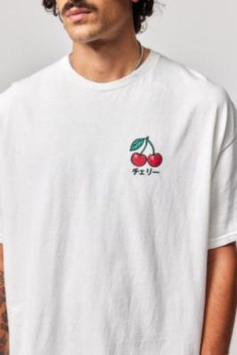 T-shirt brodé cerise UO par en Blanc taille: 2XS - Urban Outfitters - Modalova
