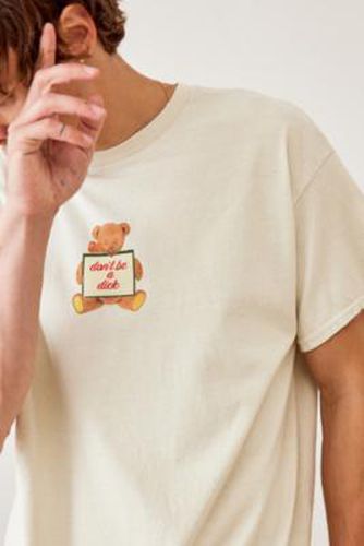 UO - T-shirt ourson « Don't Be A D*ck » par en Crème taille: 2XS - Urban Outfitters - Modalova