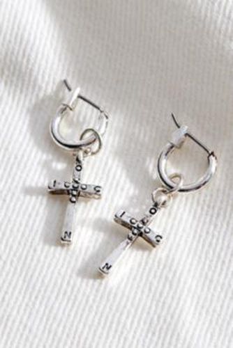 Boucles d'oreilles créoles avec croix en taille: TAILLE UNIQUE - Icon - Modalova