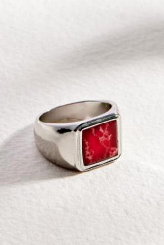 Bague UO Plated Square Stone par en Argent taille: Small - Urban Outfitters - Modalova