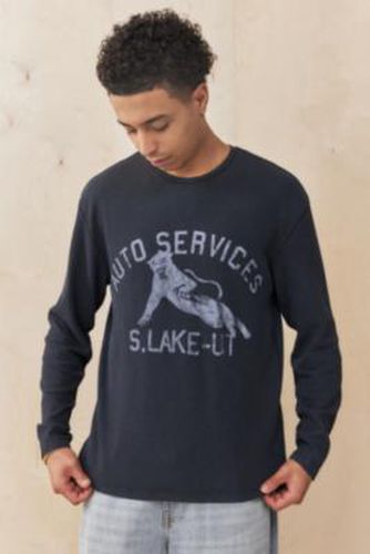 T-shirt à manches longues en gaufre UO Black Auto Service par en taille: TTP - Urban Outfitters - Modalova