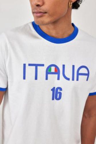UO - T-shirt à bordures contrastantes Italia blanc par taille: 2XS - Urban Outfitters - Modalova