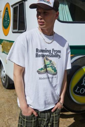 UO - T-shirt à slogan Running From Responsibility blanc - Urban Outfitters - Modalova