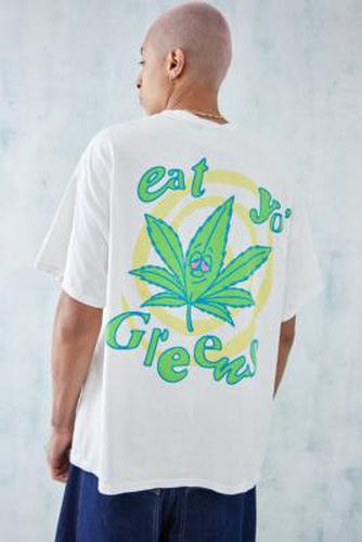 UO - T-shirt Eat Yo Greens blanc par taille: 2XS - Urban Outfitters - Modalova