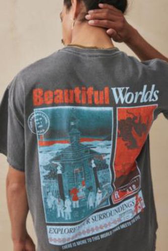 UO - T-shirt Beautiful Worlds noir taille: XS - Urban Outfitters - Modalova