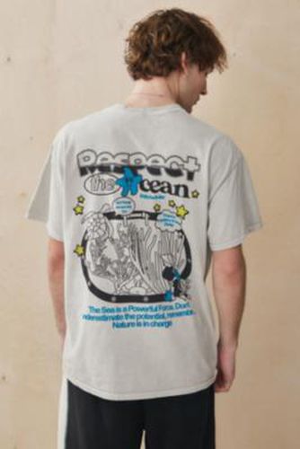 UO - T-shirt Respect The Ocean écru par en taille: 2XS - Urban Outfitters - Modalova