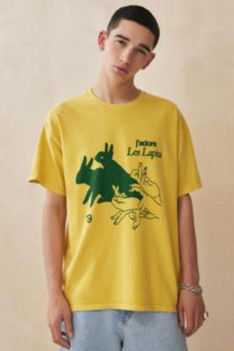 T-shirt UO Jaune avec Marionnette à Doigt par taille: XS - Urban Outfitters - Modalova