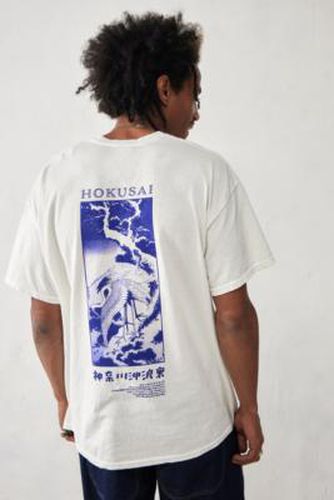 UO - T-shirt à imprimé de grue Hokusai blanc par taille: XS - Urban Outfitters - Modalova