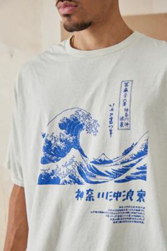 UO - T-shirt imprimé La Grande Vague écru par en Crème taille: Medium - Urban Outfitters - Modalova
