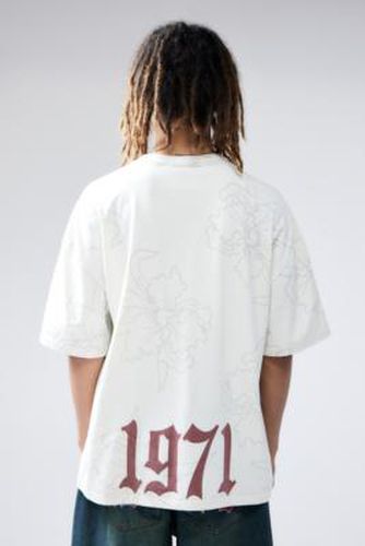 T-shirt à imprimé floral écru délavé, une exclisivité UO en taille: Medium - Ed Hardy - Modalova