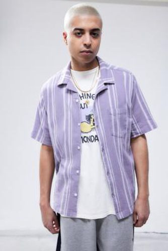 Chemise froissée à rayures lilas UO par taille: XS - Urban Outfitters - Modalova