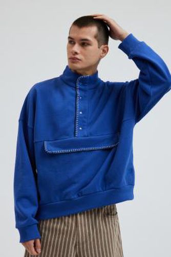 Sweat-shirt à col montant point de couverture en Blue taille: Medium - BDG - Modalova