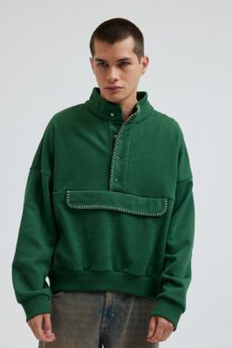 Sweat-shirt à col montant point de couverture en Green taille: Medium - BDG - Modalova