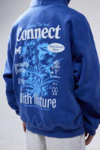 UO - Sweat à capuche Connect With Nature bleu marine par taille: Medium - Urban Outfitters - Modalova